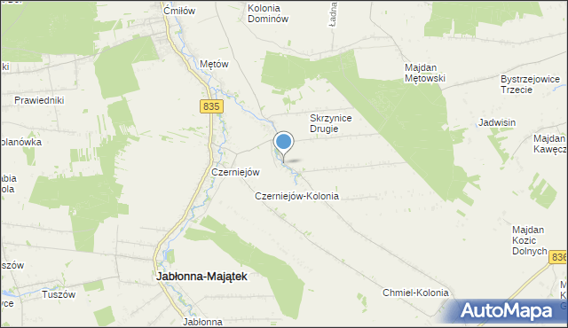 mapa Skrzynice Pierwsze, Skrzynice Pierwsze na mapie Targeo